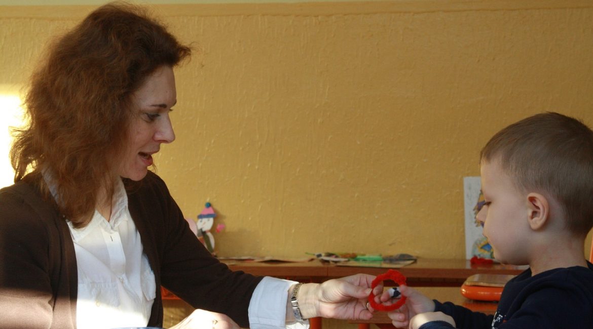 Professora e aluno