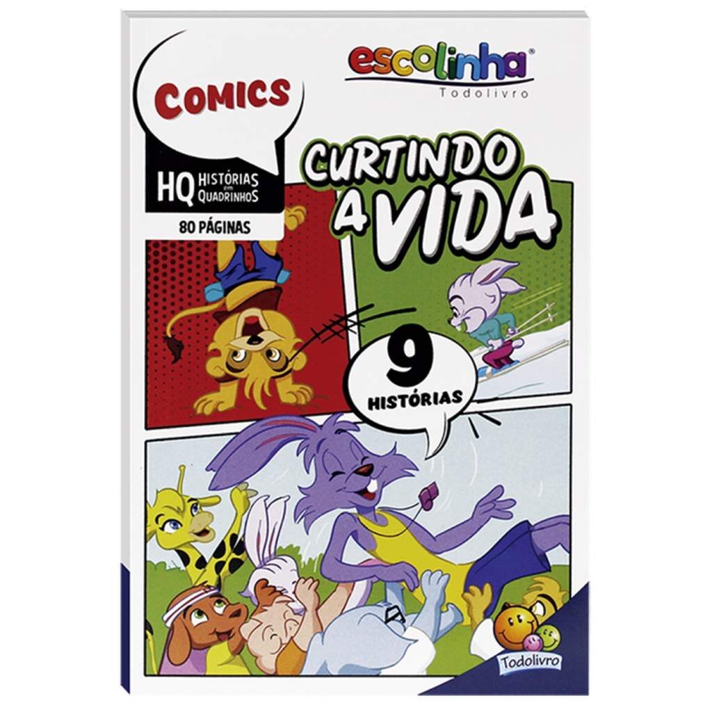 historia em quadrinho infantil curtindo a vida